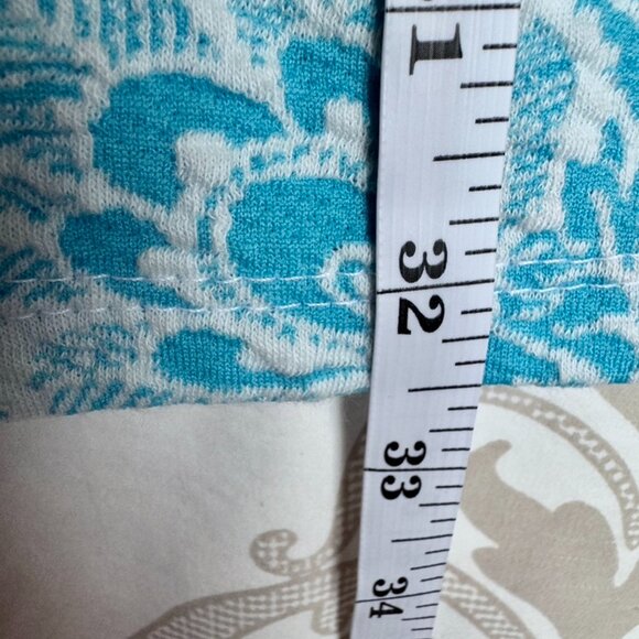 Zara Trafaluc Turquoise White Paisley Sleeveless Mini Dress With Cutout Back - Picture 14 of 14